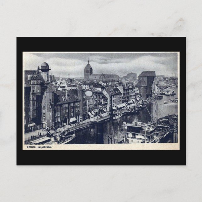 Postal antigua, Gdansk/Danzig - Langebrucke (Anverso)