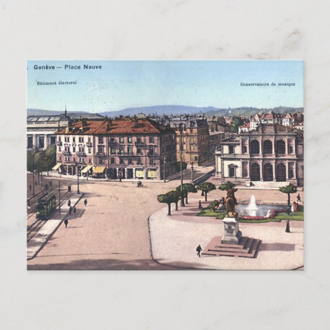 Postal antigua - Genève, Suisse (Anverso)