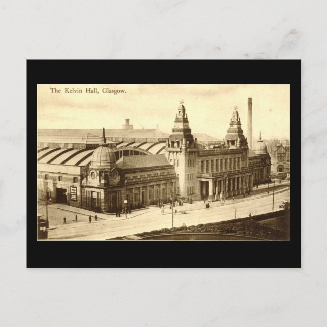 Postal antigua, Glasgow, Kelvin Hall (Anverso)