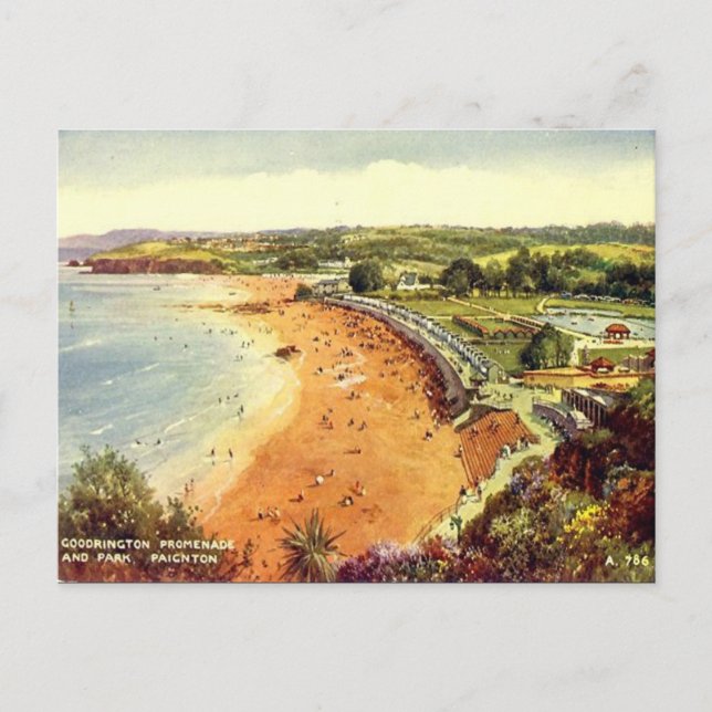 Postal antigua - Goodrington, Paignton, Devon (Anverso)