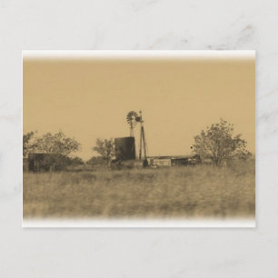 Postal antigua granja rústica del oeste