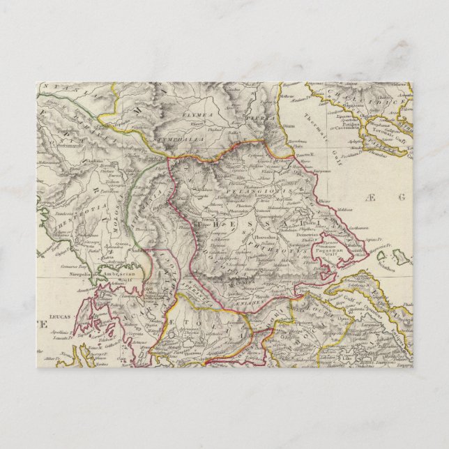 Postal Antigua Grecia, norte (Anverso)