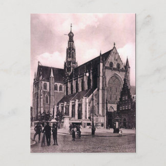 Postal antigua - Groote Kerk, Haarlem, Países Bajo
