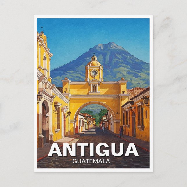 Postal Antigua Guatemala Viajes (Anverso)