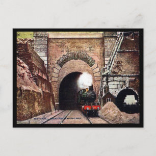 Postal antigua - GWR - Túnel de caja