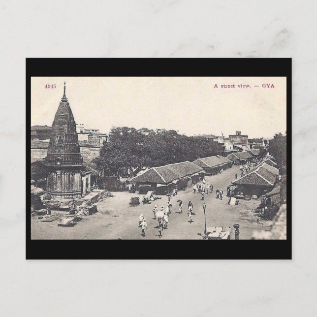Postal antigua - Gya (Gaya), India (Anverso)