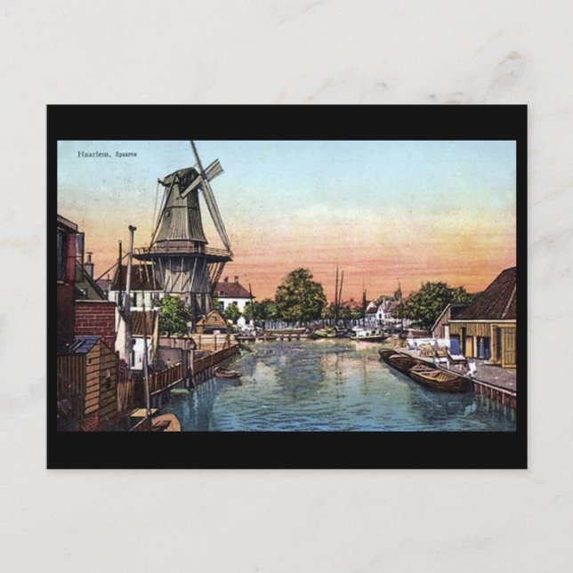 Postal antigua - Harlem, Países Bajos (Anverso)