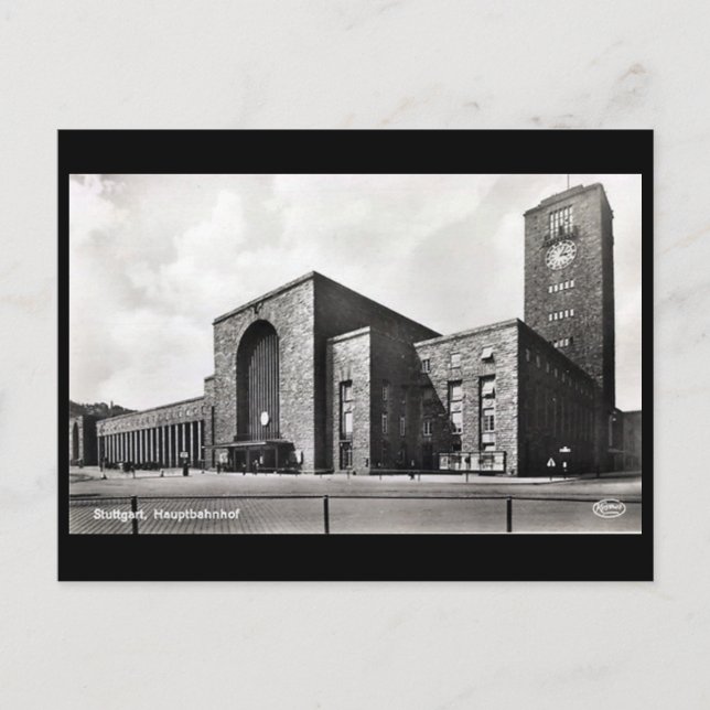 Postal antigua - Hauptbahnhof, Stuttgart (Anverso)