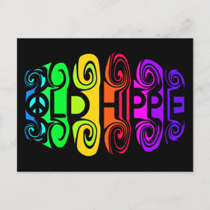 postal antigua HIPPIE, personalizar