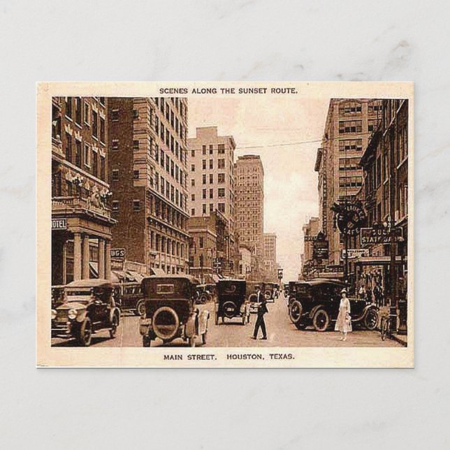 Postal antigua - Houston, Texas (Anverso)