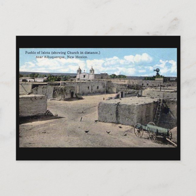 Postal antigua - Isleta, Nuevo México, Estados Uni (Anverso)