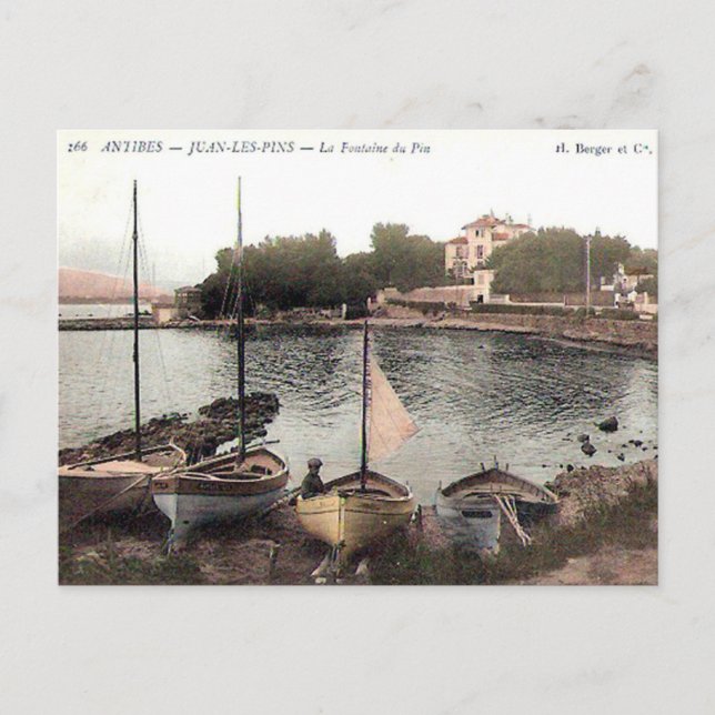 Postal antigua - Juan les Pins, Alpes Maritimes (Anverso)