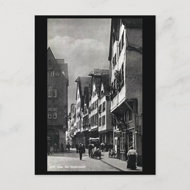 Postal antigua - Koln/Colonia, Buttermarkt. (Anverso)