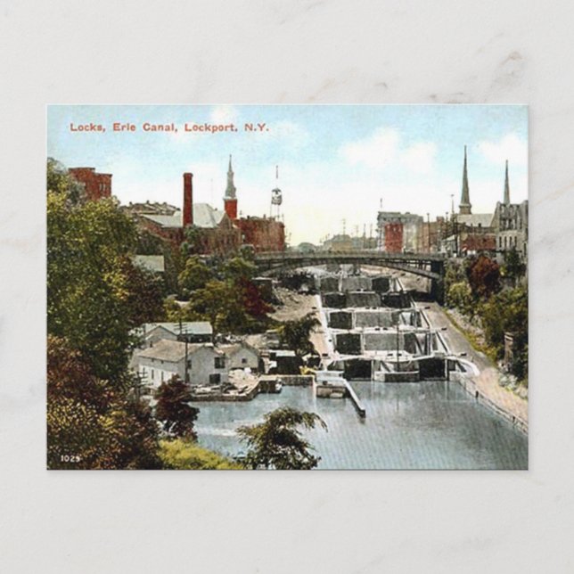 Postal antigua - Lockport, NY, EE. UU. (Anverso)