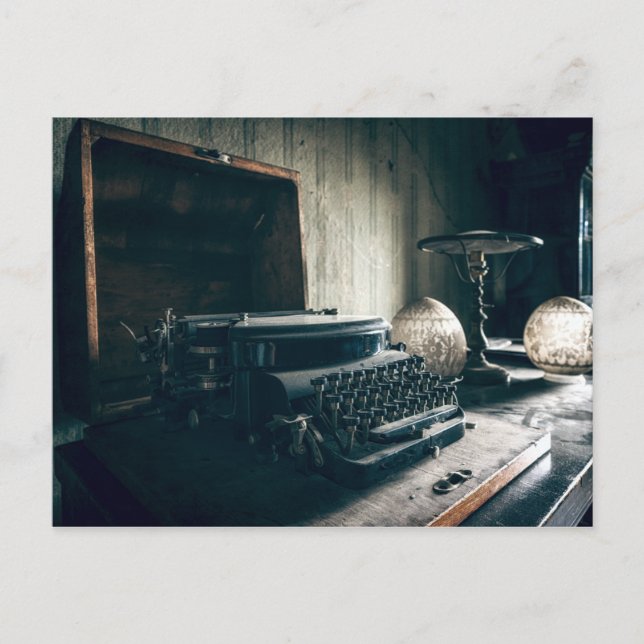 Postal Antigua máquina de escribir (Anverso)