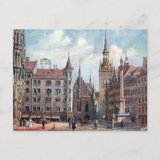 Postal antigua - Marienplatz, Munich.