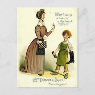 Postal antigua - "Martin Chuzzlewit" por Dickens