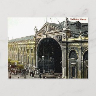Postal antigua - Mercado de carne Smithfield, Lond