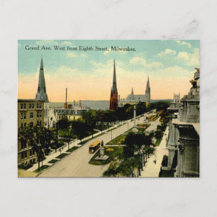 Postal antigua - Milwaukee, Wisconsin