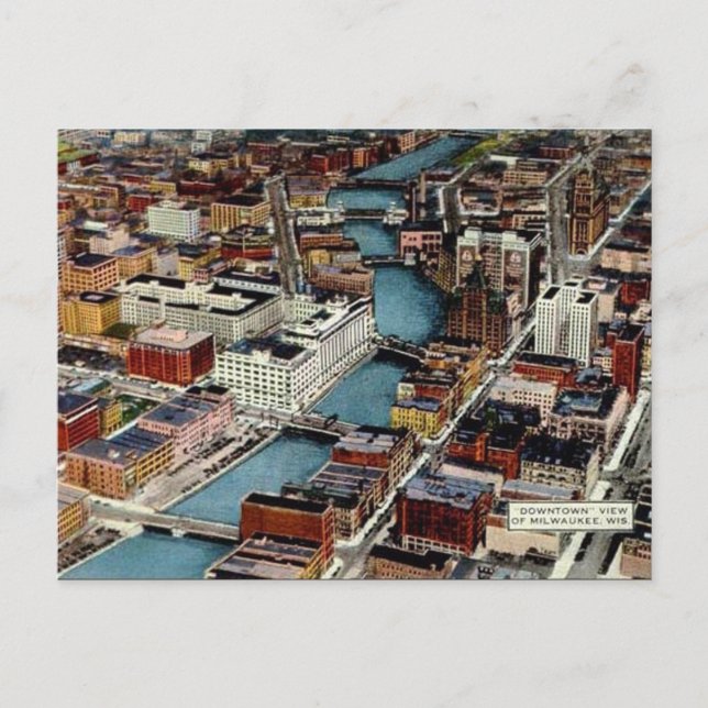 Postal antigua - Milwaukee, Wisconsin, Estados Uni (Anverso)