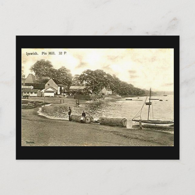 Postal antigua - Molino de alfiler, Ipswich, Suffo (Anverso)