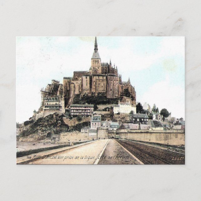 Postal antigua - Mont-St-Michel, Manche, Normandía (Anverso)