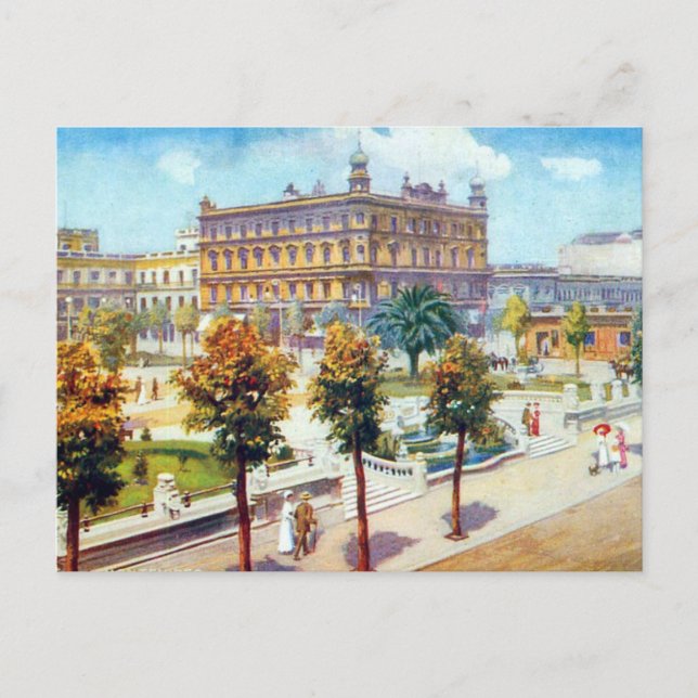 Postal antigua - Montevideo, Uruguay (Anverso)