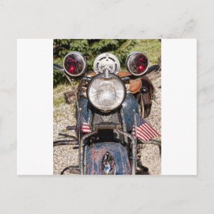 Postal antigua motocicleta de la policía india