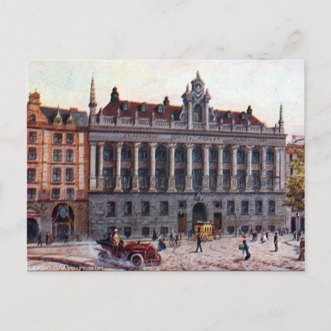 Postal antigua - Museo Grassi, Leipzig (Anverso)