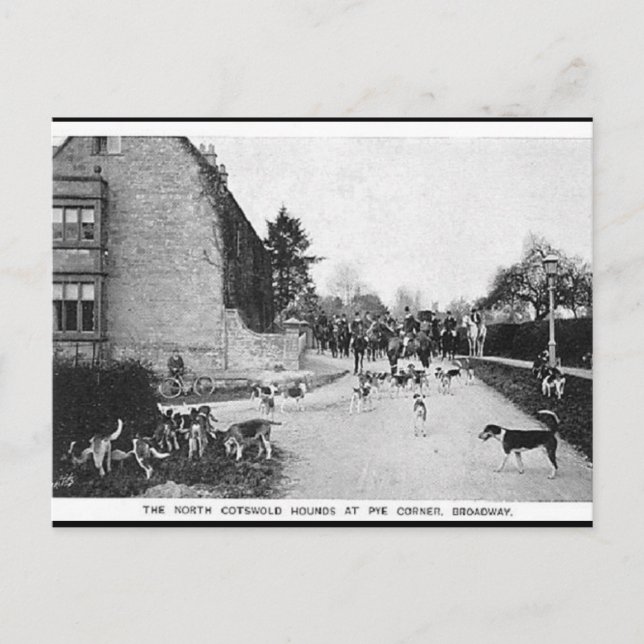 Postal antigua - N Cotswold Hounds, Broadway (Anverso)
