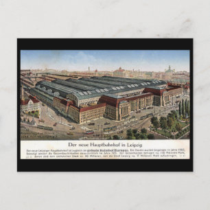 Postal antigua - Neue Hauptbahnhof, Leipzig.