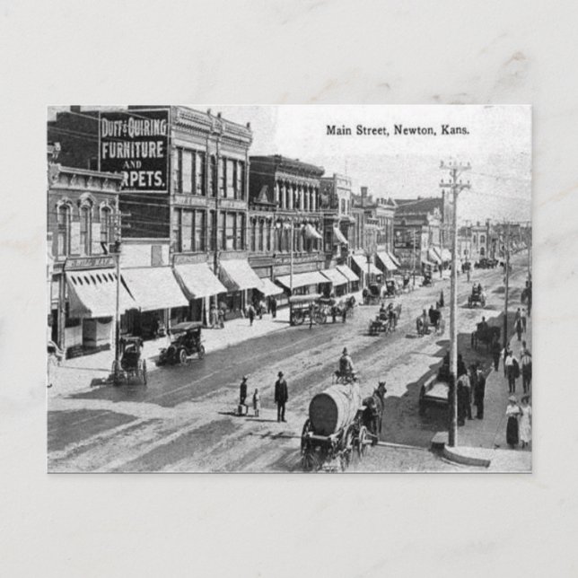 Postal antigua - Newton, Kansas (Anverso)
