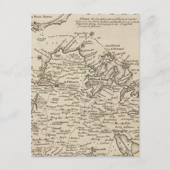 Postal Antigua o Antego (Anverso)