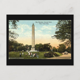 Postal antigua - Obelisk, Central Park, NYC, 1917