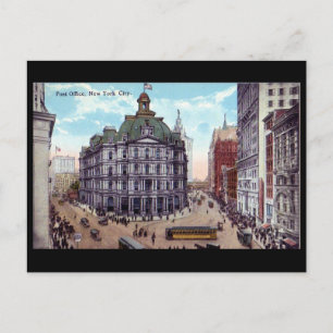 Postal antigua, Oficina de Correos, Nueva York