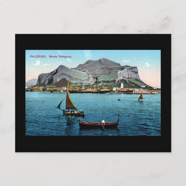 Postal antigua - Palermo, Sicilia (Anverso)