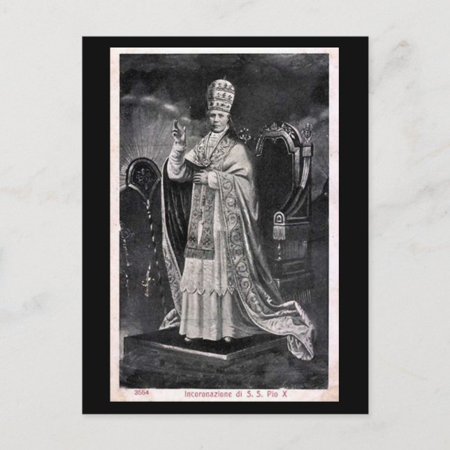 Postal antigua - Papa Pius X (Anverso)