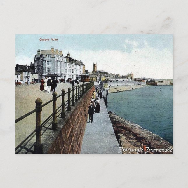 Postal antigua - Paseo, Penzance, Cornwall (Anverso)