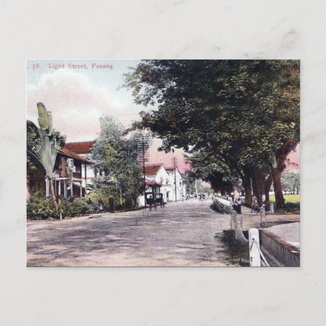 Postal antigua - Penang, Malasia (Anverso)