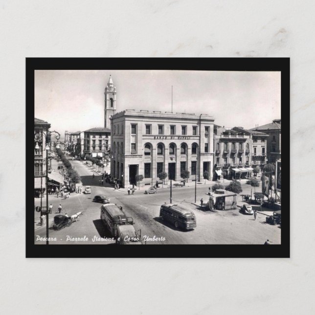 Postal antigua - Pescara, Corso Umberto (Anverso)