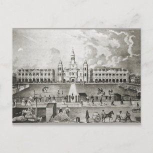 Postal Antigua plaza de la Iglesia del Barrio Francés