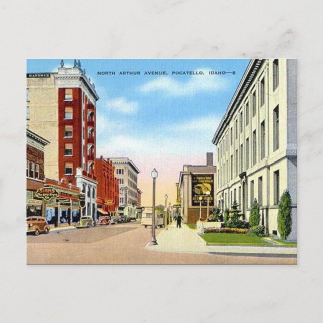 Postal antigua - Pocatello, Idaho, Estados Unidos (Anverso)