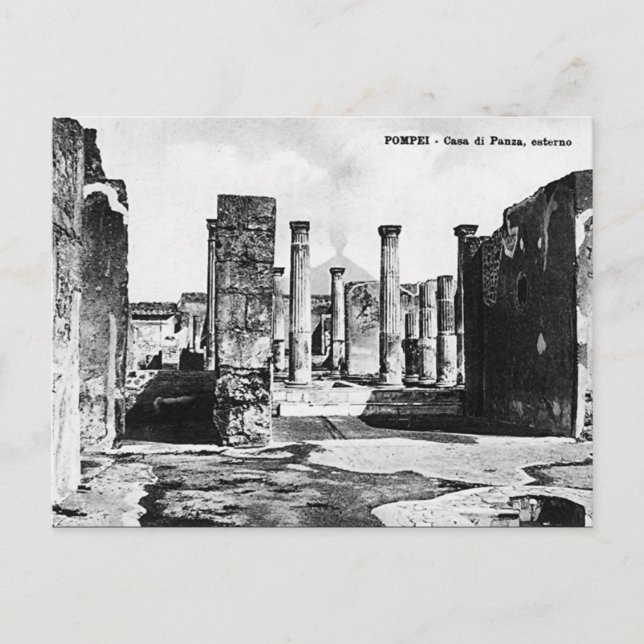 Postal antigua - Pompeya, Casa di Panza (Anverso)