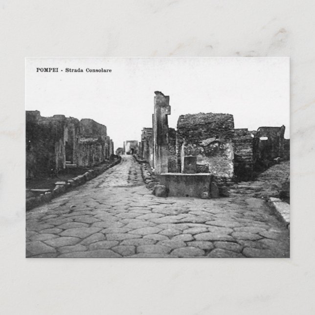 Postal antigua - Pompeya, Strada Consolare (Anverso)