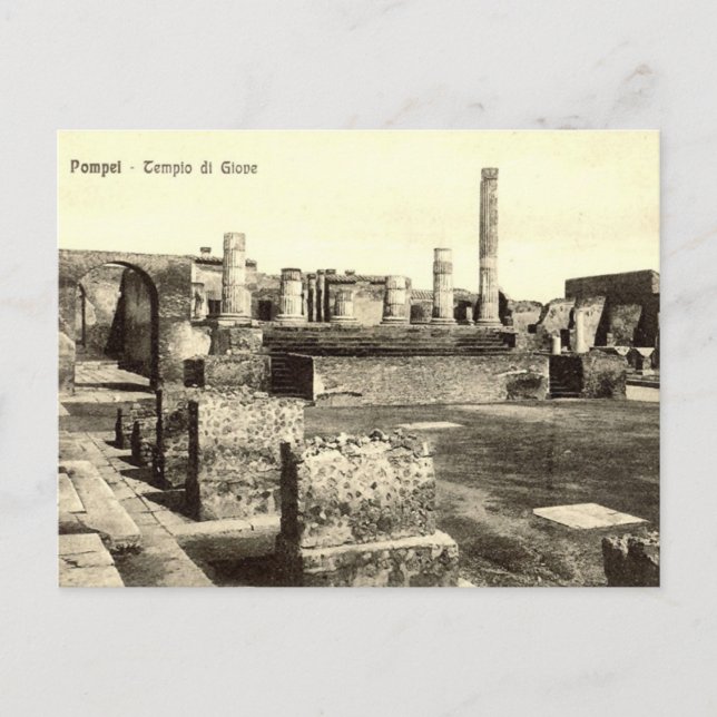 Postal antigua - Pompeya, Tempio di Giove (Anverso)