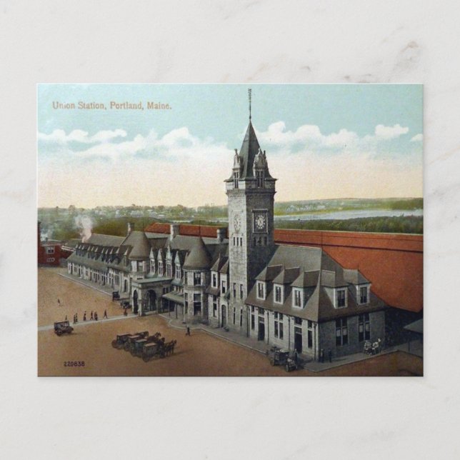 Postal antigua - Portland, Maine, Estados Unidos (Anverso)