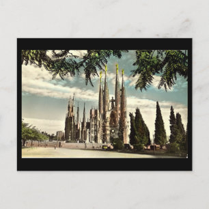 Postal Antigua postal, Barcelona, Sagrada Familia
