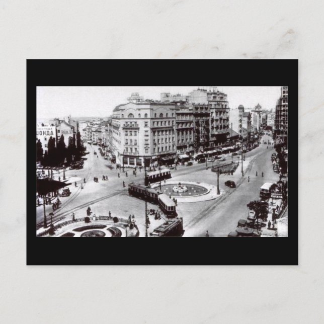 Postal Antigua postal, Belgrado, Terazije en 1939 (Anverso)