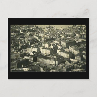 Postal Antigua postal, Bergen, Noruega, en 1937