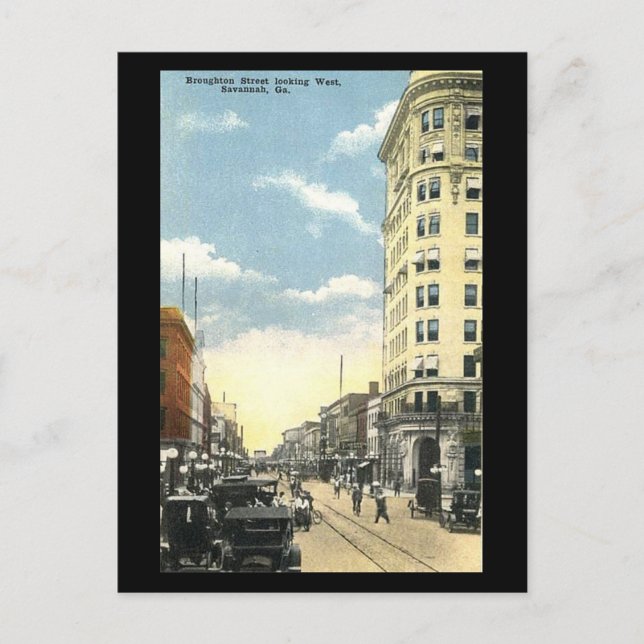 Postal Antigua postal, Broughton St, Savannah, Georgia (Anverso)
